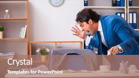  Presentation with industrial espionage - Slide deck having important information in industrial espionage background and a coral colored foreground