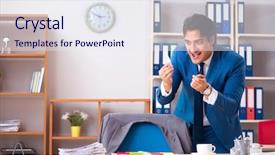  Presentation with industrial espionage - Slides having important information in industrial espionage background and a sky blue colored foreground