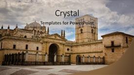  Presentation with legacy - Amazing presentation design having important legacy of romanesque art backdrop and a light gray colored foreground