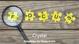  Presentation with important - PPT theme featuring important part - puzzle pieces with word focus background and a gray colored foreground