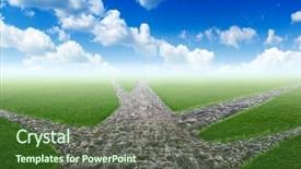  Presentation with wrong and right way - Slide set consisting of important question - choosing of right way background and a tawny brown colored foreground