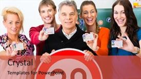  Presentation with driving road - Beautiful PPT theme featuring important question - driving school - driving instructor backdrop and a red colored foreground