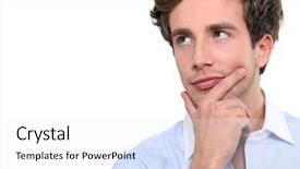  Presentation with hypertension in young - Colorful slide set enhanced with important question - pensive young businessman backdrop and a white colored foreground