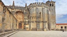  Presentation with monastery - Theme enhanced with imposing-medieval-castle-the-monastery background and a coral colored foreground