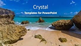  Presentation with indonesia - Cool new theme with impossible-beach-in-bali-indonesia backdrop and a teal colored foreground