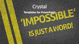  Presentation with road - Slide set enhanced with impossible is just a word background and a dark gray colored foreground