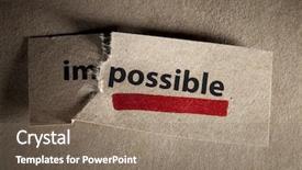  Presentation with possible - Cool new presentation theme with impossible transformed into possible motivation backdrop and a violet colored foreground