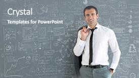  Presentation with client server model - PPT layouts with impression management - nonchalant male model posing background and a gray colored foreground