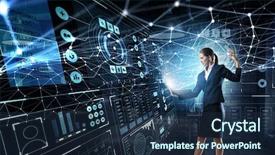  Presentation with media - Colorful slide deck enhanced with impression management - technologies that impress mixed media backdrop and a  colored foreground