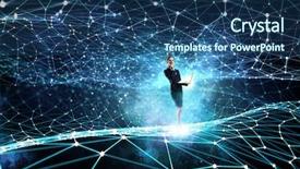  Presentation with media - Audience pleasing presentation design consisting of impression management - technologies that impress mixed media backdrop and a  colored foreground