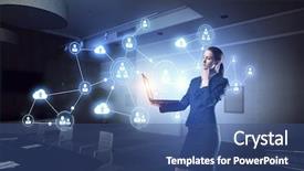  Presentation with media - Cool new slide deck with impression management - technologies that impress mixed media backdrop and a  colored foreground