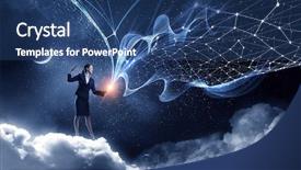  Presentation with media - Slide set consisting of impression management - technologies that impress mixed media background and a  colored foreground