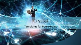  Presentation with media - Slide set featuring impression management - technologies that impress mixed media background and a  colored foreground