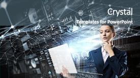  Presentation with media - PPT layouts featuring impression management - technologies that impress mixed media background and a  colored foreground