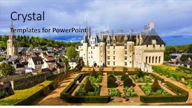  Presentation with gothic architecture castles - PPT layouts featuring great impressions - castles of loire valley background and a  colored foreground