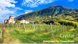  Presentation with alps - Audience pleasing PPT layouts consisting of impressive-alps-mountains-scenic-valley backdrop and a tawny brown colored foreground