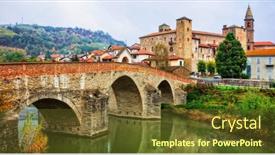  Presentation with medieval - Cool new theme with impressive-medieval-bormida-monastery backdrop and a tawny brown colored foreground