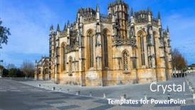  Presentation with unesco - Presentation design enhanced with impressive-monastery-of-batalha-unesco background and a gray colored foreground