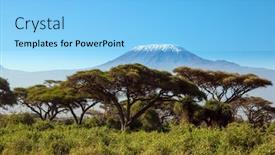  Presentation with africa tourism - Colorful presentation enhanced with impressive-travel-to-africa backdrop and a light blue colored foreground