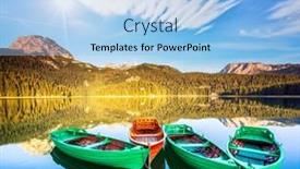  Presentation with lake - Cool new slide set with impressive-view-of-black-lake backdrop and a light blue colored foreground