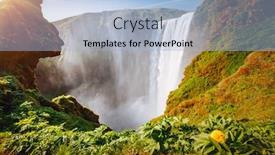  Presentation with stream - Amazing slides having impressive-view-of-powerful-stream backdrop and a light blue colored foreground