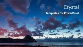  Presentation with mediterranean - Slide deck enhanced with impressive-view-of-the-volcanic background and a ocean colored foreground