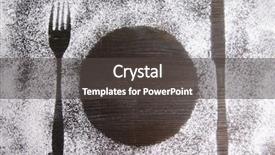  Presentation with cutlery - Beautiful presentation theme featuring imprint-of-cutlery-made backdrop and a dark gray colored foreground