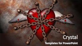  Presentation with wounded - Slide set enhanced with imprisonment theme - chained wounded heart background and a wine colored foreground