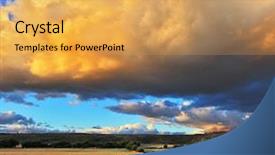  Presentation with storm - Amazing slides having improbably-beautiful-huge-storm-cloud backdrop and a yellow colored foreground