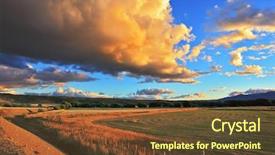  Presentation with storm - Amazing presentation theme having improbably-beautiful-huge-storm backdrop and a tawny brown colored foreground