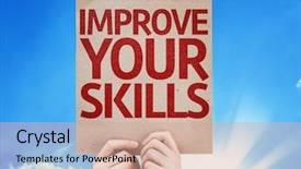  Presentation with skills - Slides consisting of improve your skills card background and a coral colored foreground