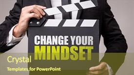  Presentation with mindset - Audience pleasing slide deck consisting of improvement initiative - change your mindset backdrop and a tawny brown colored foreground