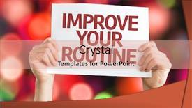  Presentation with colorful - Presentation theme having improvement initiative - improve your routine card background and a coral colored foreground