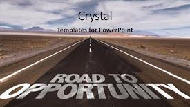  Presentation with opportunity - PPT theme having improvement initiative - road to opportunity written background and a light gray colored foreground