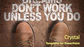  Presentation with initiative - Amazing presentation theme having improvement initiative - top view of boot backdrop and a tawny brown colored foreground