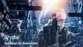  Presentation with sales figures - Colorful slide set enhanced with improving sales figures backdrop and a ocean colored foreground