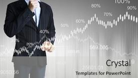  Presentation with fintech financial algo - Theme enhanced with impuestos - businessman with financial symbols coming background and a  colored foreground