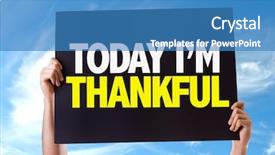  Presentation with today - Slide set having ims - today im thankful card background and a teal colored foreground