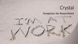  Presentation with ocean waves - Audience pleasing presentation consisting of ims - words im at work written backdrop and a light gray colored foreground