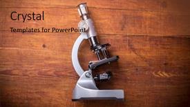  Presentation with microscope - Presentation theme consisting of imunologia - microscope on table for vintage background and a coral colored foreground