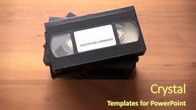  Presentation with memories - Presentation theme having inaccessible memories memories or recordings background and a tawny brown colored foreground