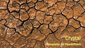  Presentation with desolate cracked earth landscape - Audience pleasing slides consisting of inanimate - cracked earth abstract natural background backdrop and a tawny brown colored foreground