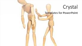  Presentation with inanimate - Presentation theme having inanimate - crestfallen doll with another push background and a white colored foreground