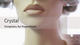  Presentation with inanimate - Audience pleasing presentation theme consisting of inanimate - extreme closeup of a female backdrop and a light gray colored foreground