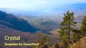  Presentation with brown and purple and dogwood tree - Amazing PPT layouts having inanimate - lonely tree in mountains backdrop and a  colored foreground