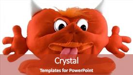  Presentation with children plush toy and dolls - PPT layouts enhanced with inanimate - red fig the children's toy background and a crimson colored foreground