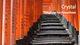  Presentation with travel japan - Audience pleasing PPT theme consisting of inari shrine in kyoto japan backdrop and a crimson colored foreground