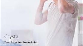  Presentation with ironing - Presentation with inattentive-husband-burning-clothing background and a  colored foreground