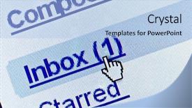  Presentation with inbox - Presentation theme enhanced with inbox - new message in mailbox macro background and a light blue colored foreground