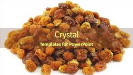  Presentation with graduation white cap - PPT theme featuring inca - dried cape gooseberries physalis peruviana background and a tawny brown colored foreground